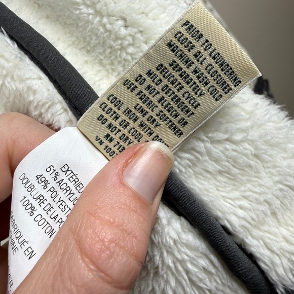 LL Bean Diamond Jacquard Fleece Lined Anorak Jacket Sz S - Picture 14 of 14